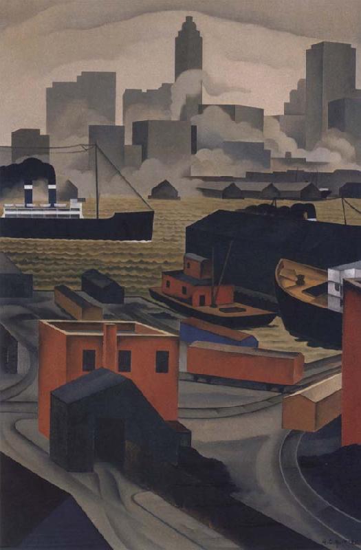 George Copeland Ault From Brooklyn Heights oil painting image